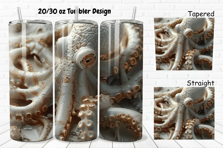 3D Musician Octopus 20/30oz Skinny Tumbler