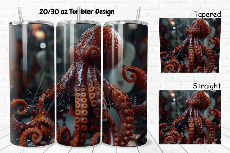 3D Musician Octopus 20/30oz Skinny Tumbler