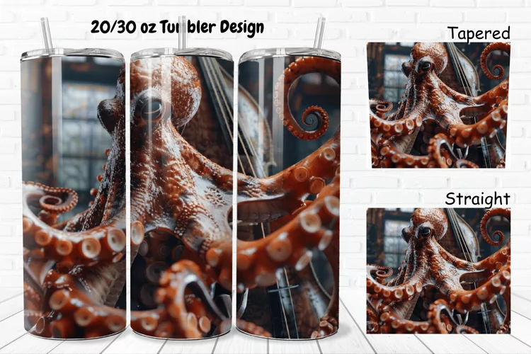 3D Musician Octopus 20/30oz Skinny Tumbler