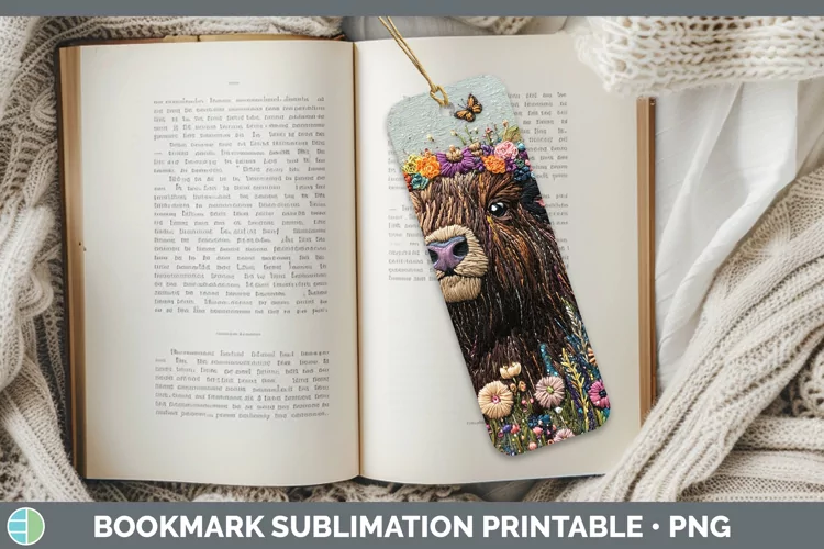 3D Musk Ox Bookmark Sublimation Printable Designs