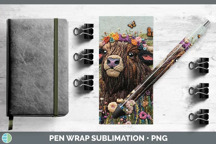 3D Musk Ox Pen Wrap Sublimation Pen Designs