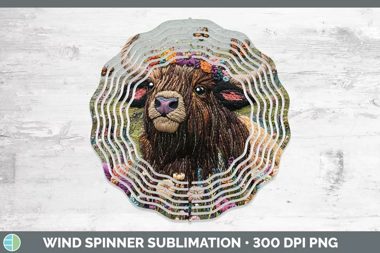 3D Musk Ox Wind Spinner Sublimation Spinner Designs