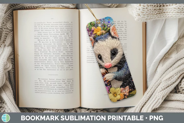 3D Opossum Bookmark Sublimation Printable Designs