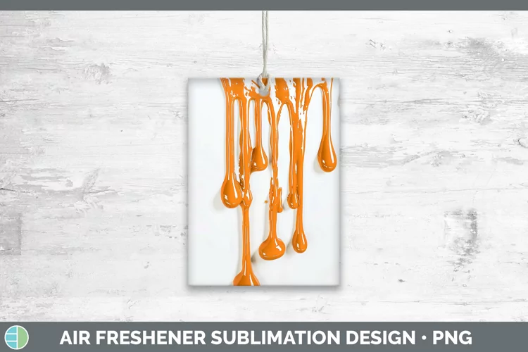 3D Orange Slime Air Freshener Sublimation Car Freshener Desi