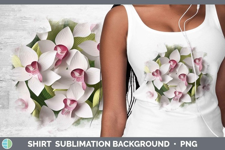 3D Orchid Shirt | Sublimation Sublimation Background Designs