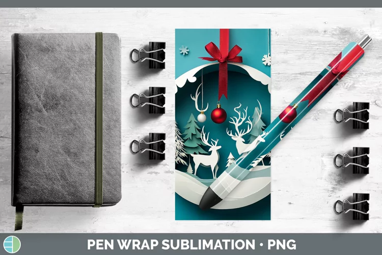 3D Ornaments Pen Wrap Sublimation Pen Designs