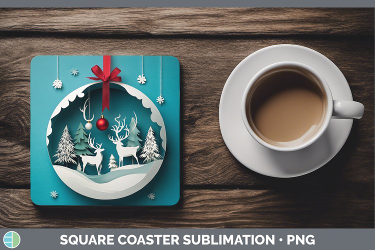 Gorgeous3D Square Coaster design.