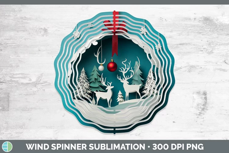 3D Ornaments Wind Spinner Sublimation Spinner Designs
