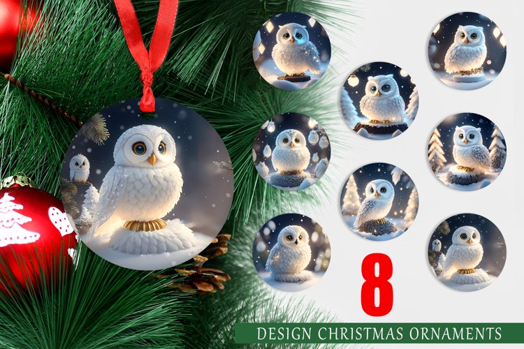 Christmas Ornaments 3D Owl Christmas