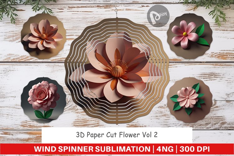 Wind Spinner 3D Paper Cut Flower