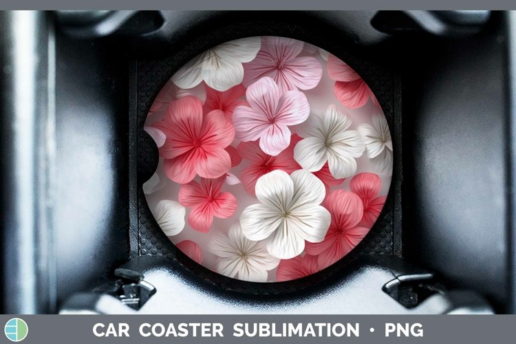 Gorgeous3D Paper Flowers Car Coaster design.