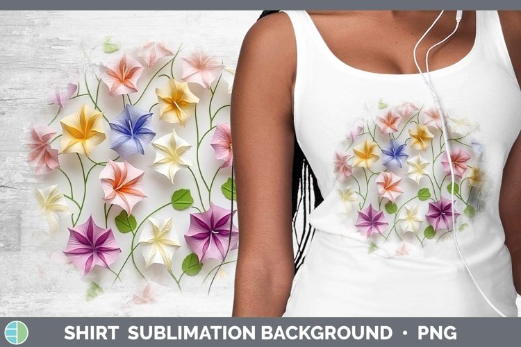 Gorgeous3D Paper Flowers Shirt design.