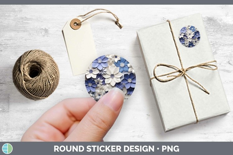 Gorgeous3D Paper Flowers Stickers design.