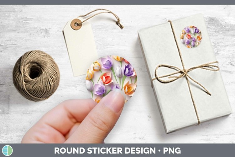 Gorgeous3D Paper Flowers Stickers design.