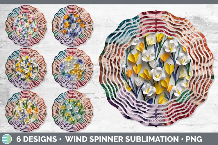 Bundle of six 3D Freesias Wind Spinner designs.