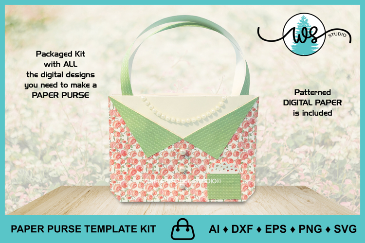 3D Paper Purse Template: Shirt Design Gift Box SVG