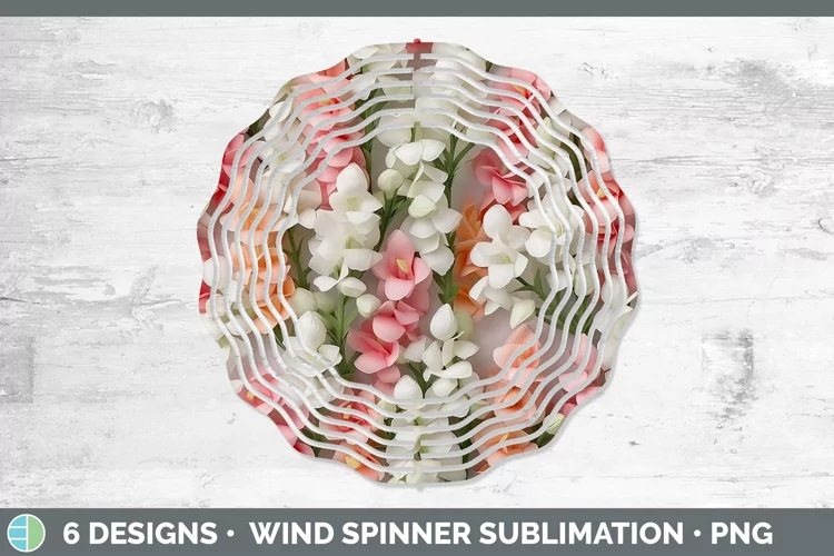 3D Paper Snapdragon Flowers Wind Spinner | Sublimation Spinn