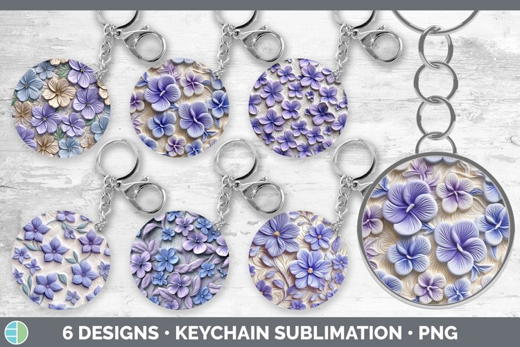 Bundle of six 3D Keychain designs.