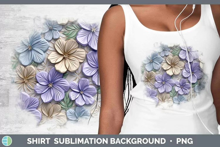 3D Periwinkle Shirt Sublimation Sublimation Background Desig