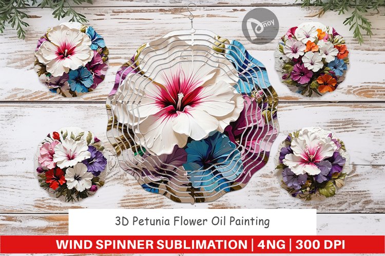 Wind Spinner 3D Petunia Flower