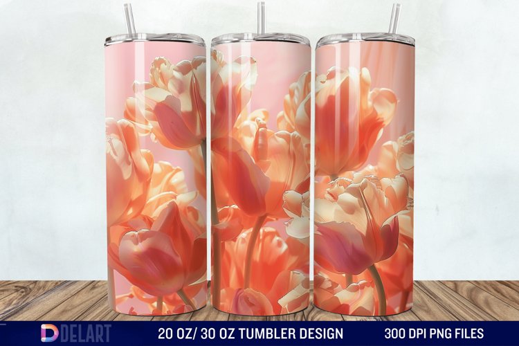 3D Flower Tumbler Wrap example image 1
