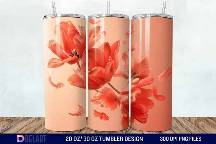 3D Flower Tumbler Wrap example image 1