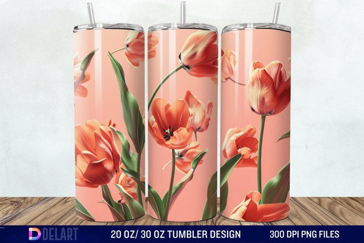 3D Flower Tumbler Wrap example image 1