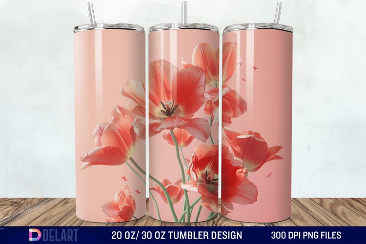 3D Flower Tumbler Wrap example image 1