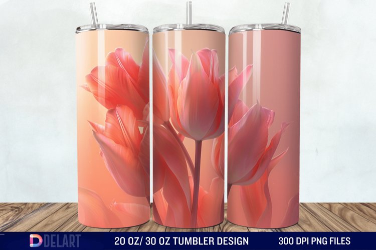 3D Flower Tumbler Wrap example image 1