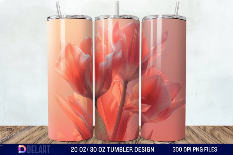 3D Flower Tumbler Wrap example image 1