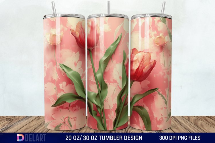 3D Flower Tumbler Wrap example image 1