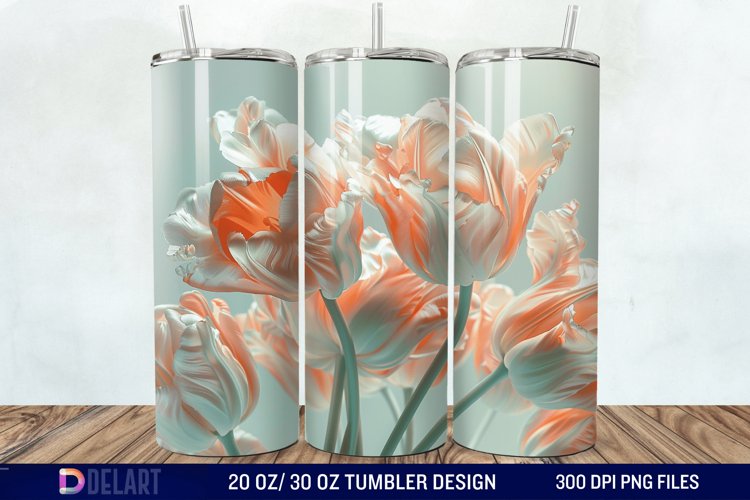 3D Flower Tumbler Wrap example image 1