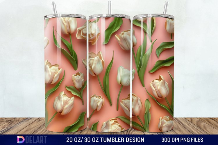 3D Flower Tumbler Wrap example image 1