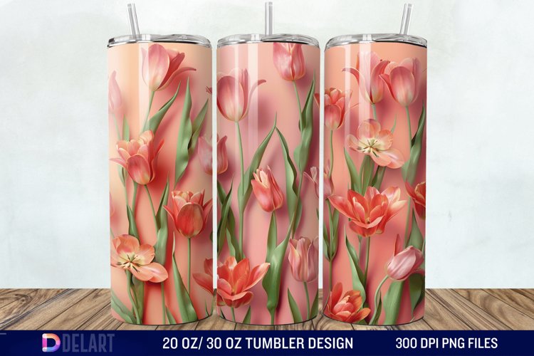 3D Flower Tumbler Wrap example image 1