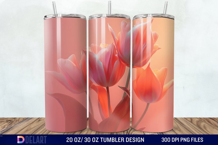 3D Flower Tumbler Wrap example image 1