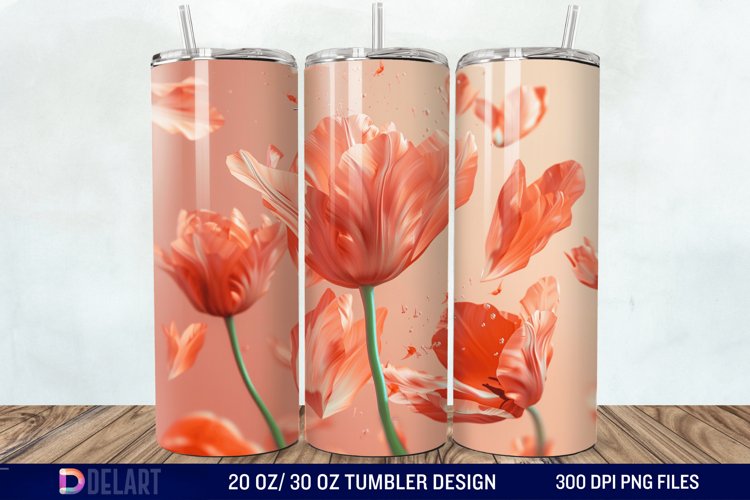 3D Flower Tumbler Wrap example image 1