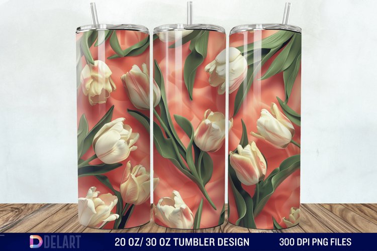 3D Flower Tumbler Wrap example image 1