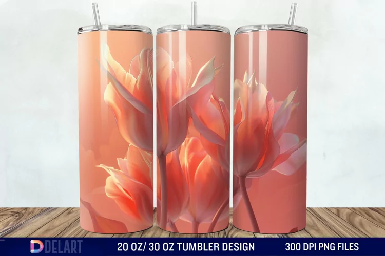 3D Flower Tumbler Wrap