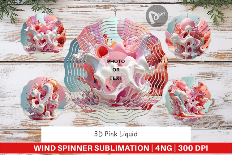 Wind Spinner 3D Pink Liquid