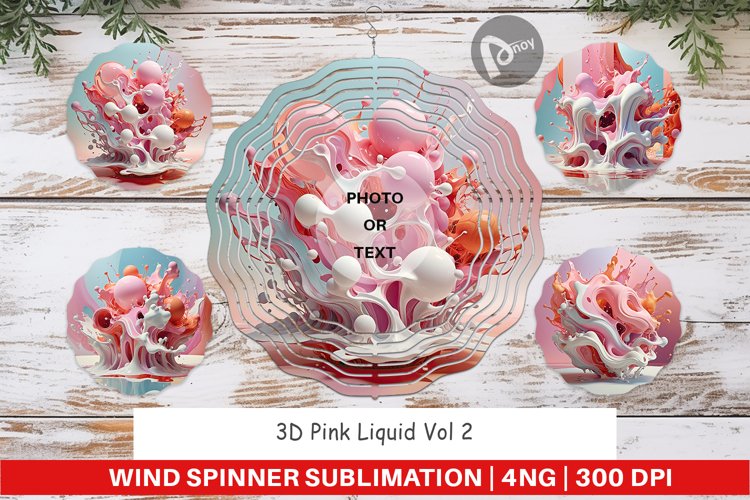 Wind Spinner 3D Pink Liquid