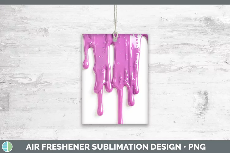 3D Pink Slime Air Freshener Sublimation Car Freshener Design