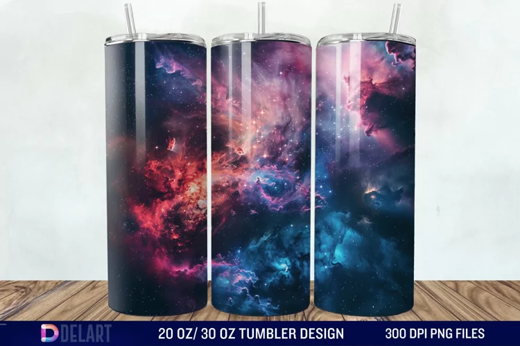 3D Planet Galaxy Tumbler Wrap