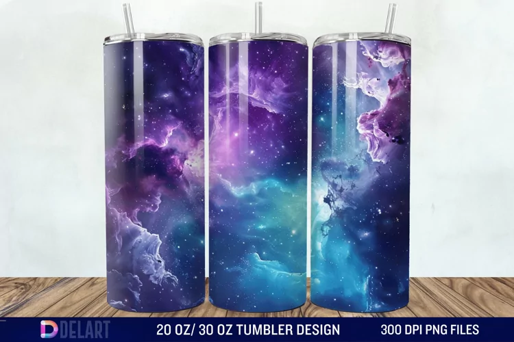 3D Planet Galaxy Tumbler Wrap