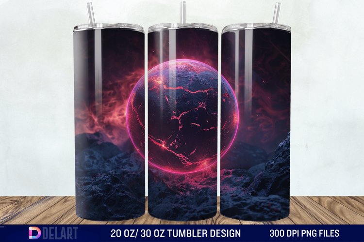 3D Planet Galaxy Tumbler Wrap