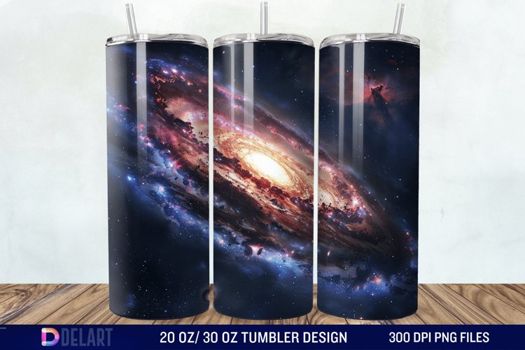 3D Planet Galaxy Tumbler Wrap example image 1