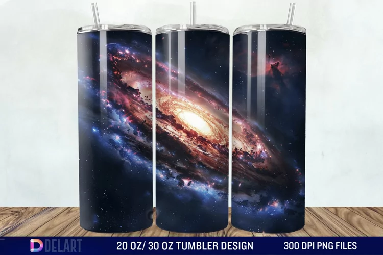 3D Planet Galaxy Tumbler Wrap