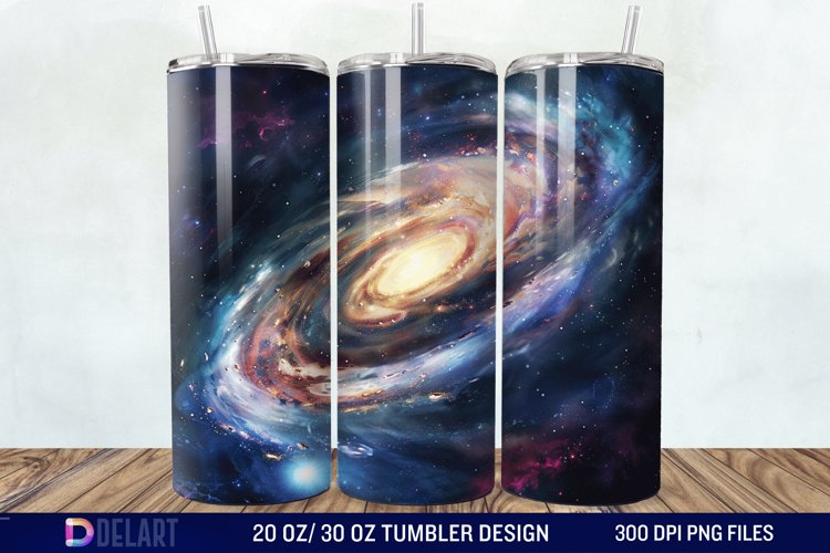 3D Planet Galaxy Tumbler Wrap example image 1