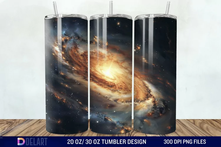 3D Planet Galaxy Tumbler Wrap