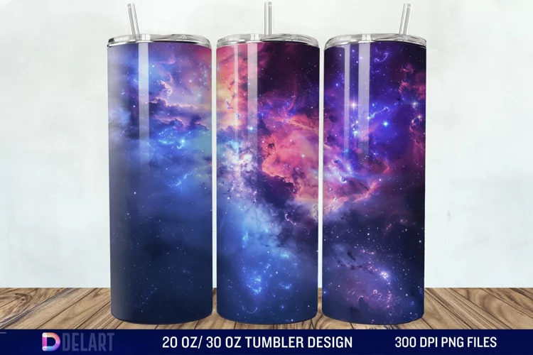 3D Planet Galaxy Tumbler Wrap