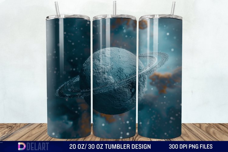 3D Planet Galaxy Tumbler Wrap example image 1